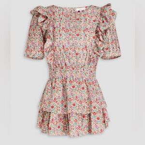 LoveShackFancy Liberty Natasha Ruffle Mini Dress